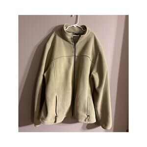 Eddie Bauer men's light green Polartek fleece jacket size large